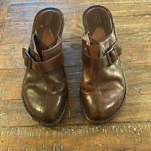 Born | Shoes | Born Womens Brown Leather Mules Size 945 Good Used Condition  | Poshmark